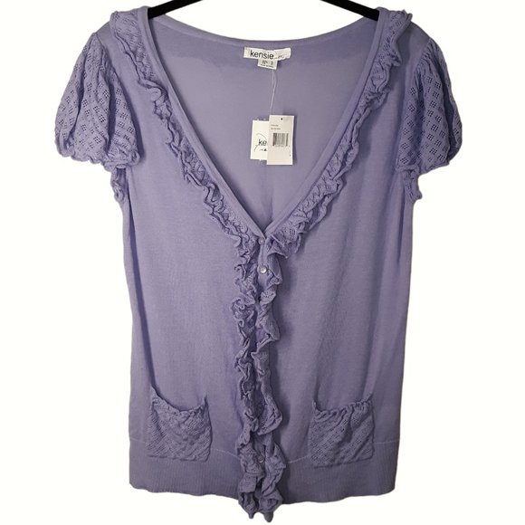 Lightweight ruffle trim cardigan 🧾 - Picture 2 of 12